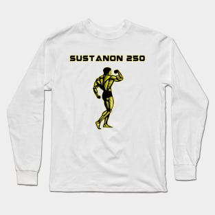 Sustanon 250 - Yellow Outline Long Sleeve T-Shirt